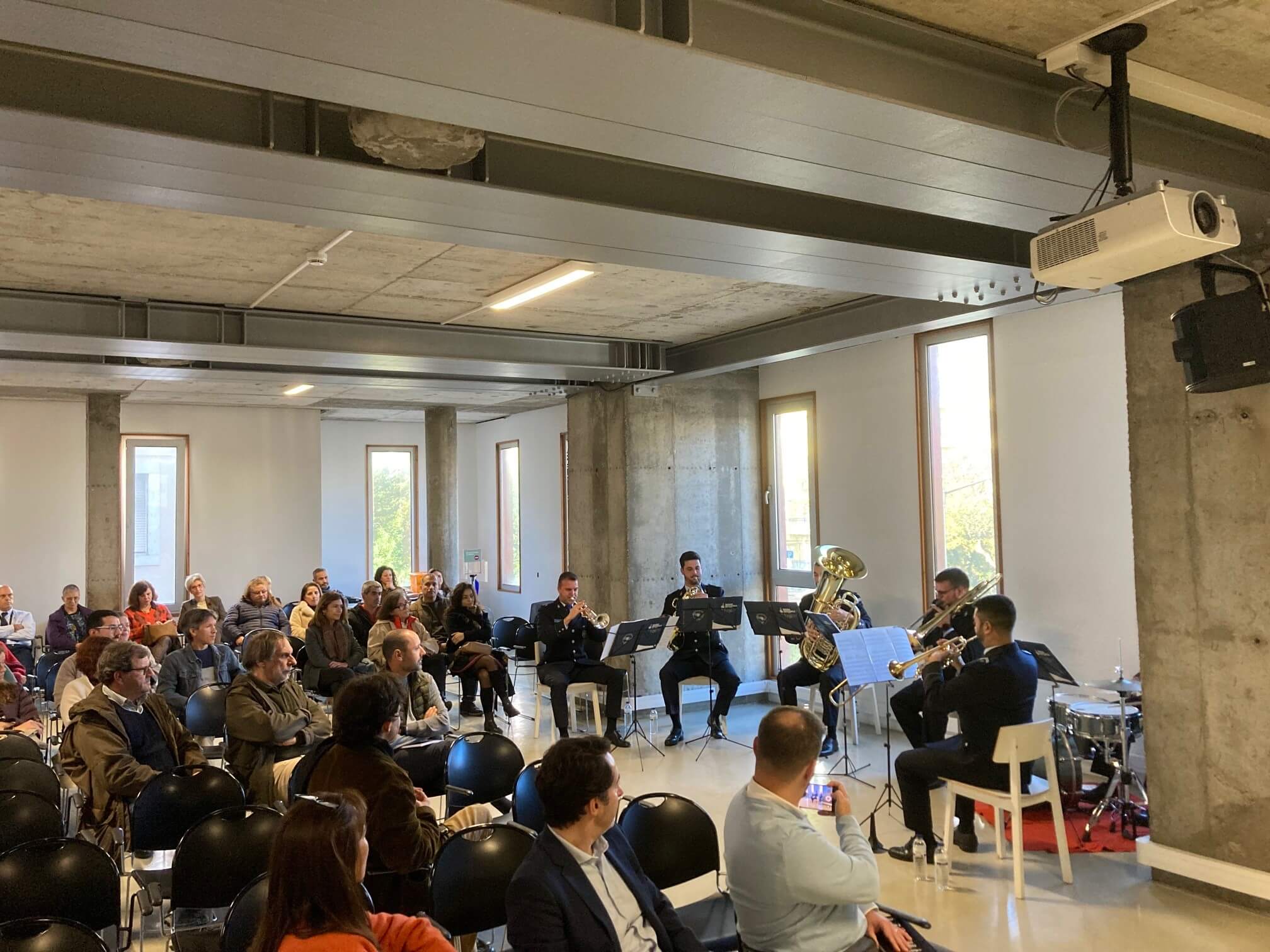 Momento musical do Quinteto de Metais da Banda Sinfónica da PSP